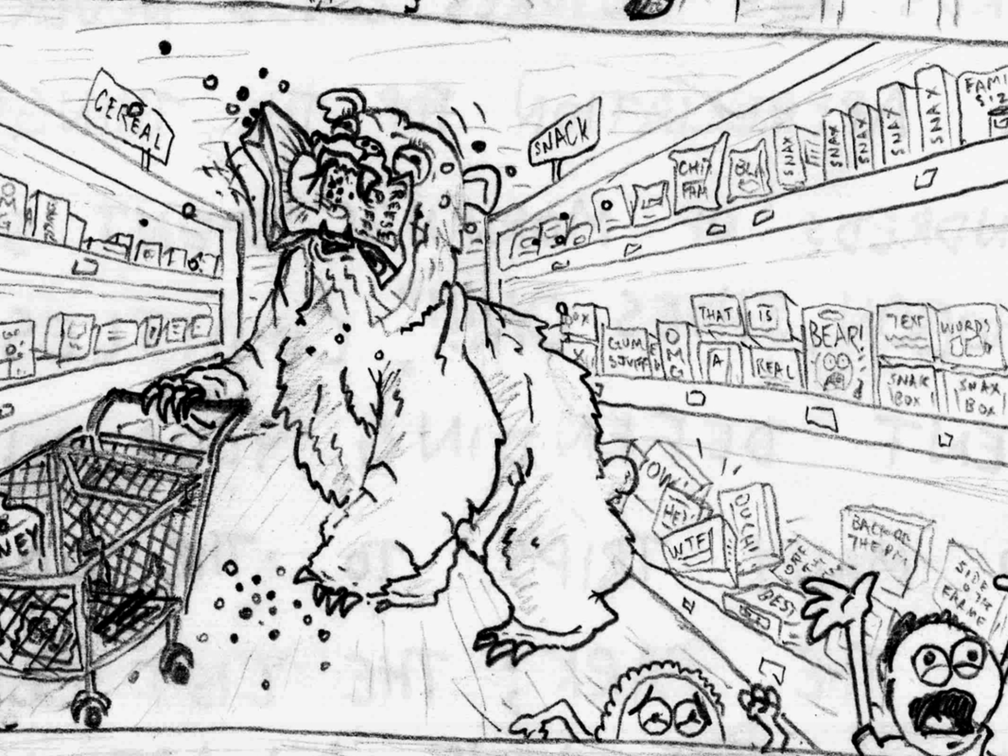 Mama Bear at the grocery store.